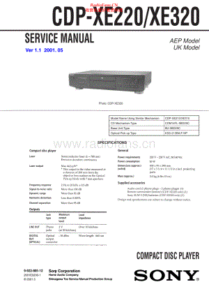 Sony-CDPXE220-cd-sm 维修电路原理图.pdf