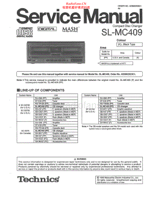 Technics-SLMC409-cd-sm 维修电路原理图.pdf