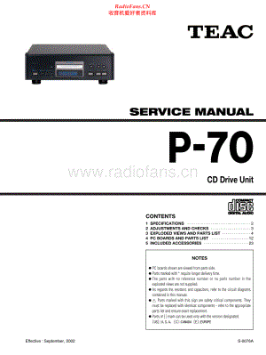 Teac-P70-cd-sm 维修电路原理图.pdf