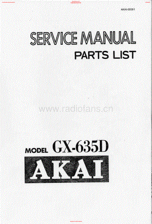Akai-GX635D-tape-sm维修电路原理图.pdf