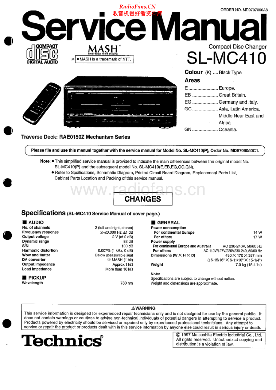 Technics-SLMC410-cd-sm 维修电路原理图.pdf_第1页