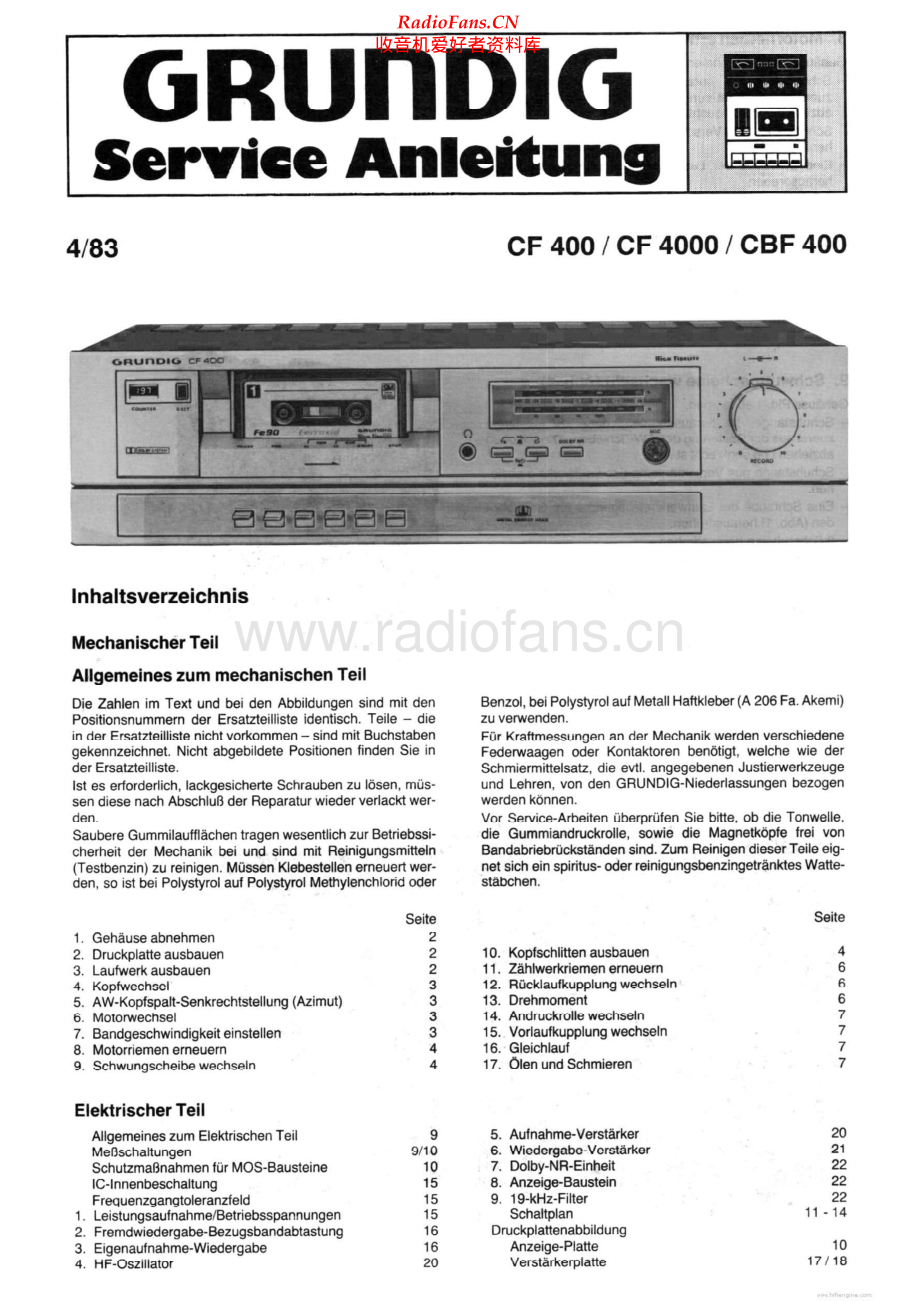 Grundig-CBF400-tape-sm维修电路原理图.pdf_第1页