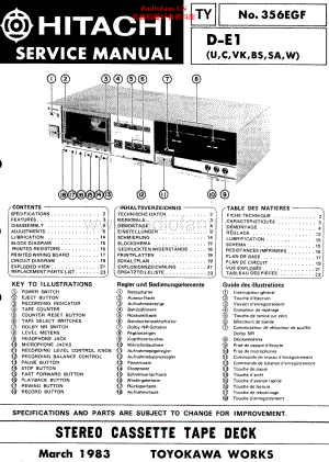 Hitachi-DE1-tape-sm 维修电路原理图.pdf