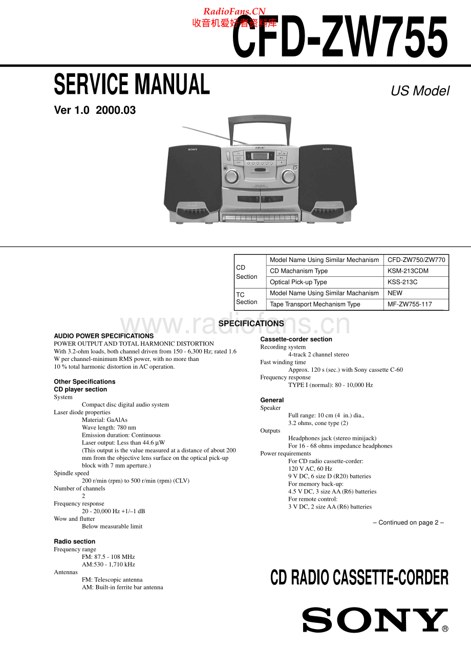 Sony-CDFZW755-cs-sm 维修电路原理图.pdf_第1页