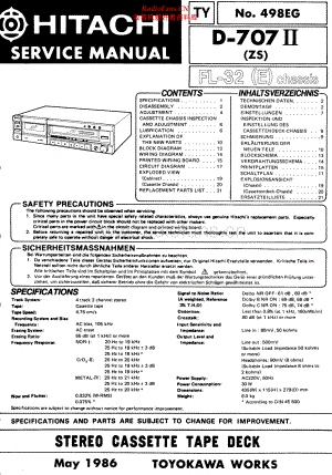 Hitachi-D707ll-tape-sm 维修电路原理图.pdf