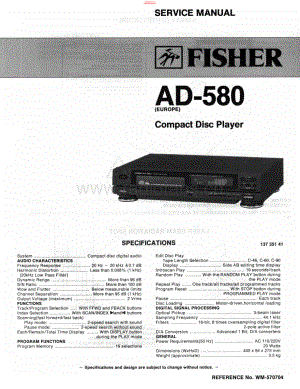 Fisher-AD580-cd-sch维修电路原理图.pdf
