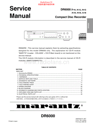 Marantz-DR6000-cd-sm 维修电路原理图.pdf