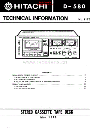 Hitachi-D580-tape-ti 维修电路原理图.pdf