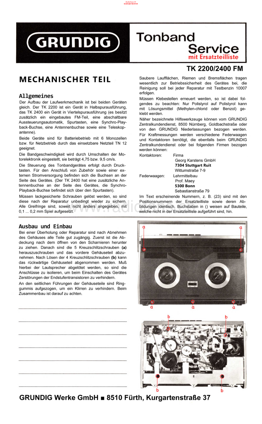 Grundig-TK2200-tape-sm维修电路原理图.pdf_第1页