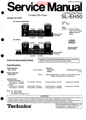 Technics-SLEH50-cd-sm 维修电路原理图.pdf