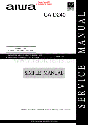 Aiwa-CAD240-cd-sm维修电路原理图.pdf