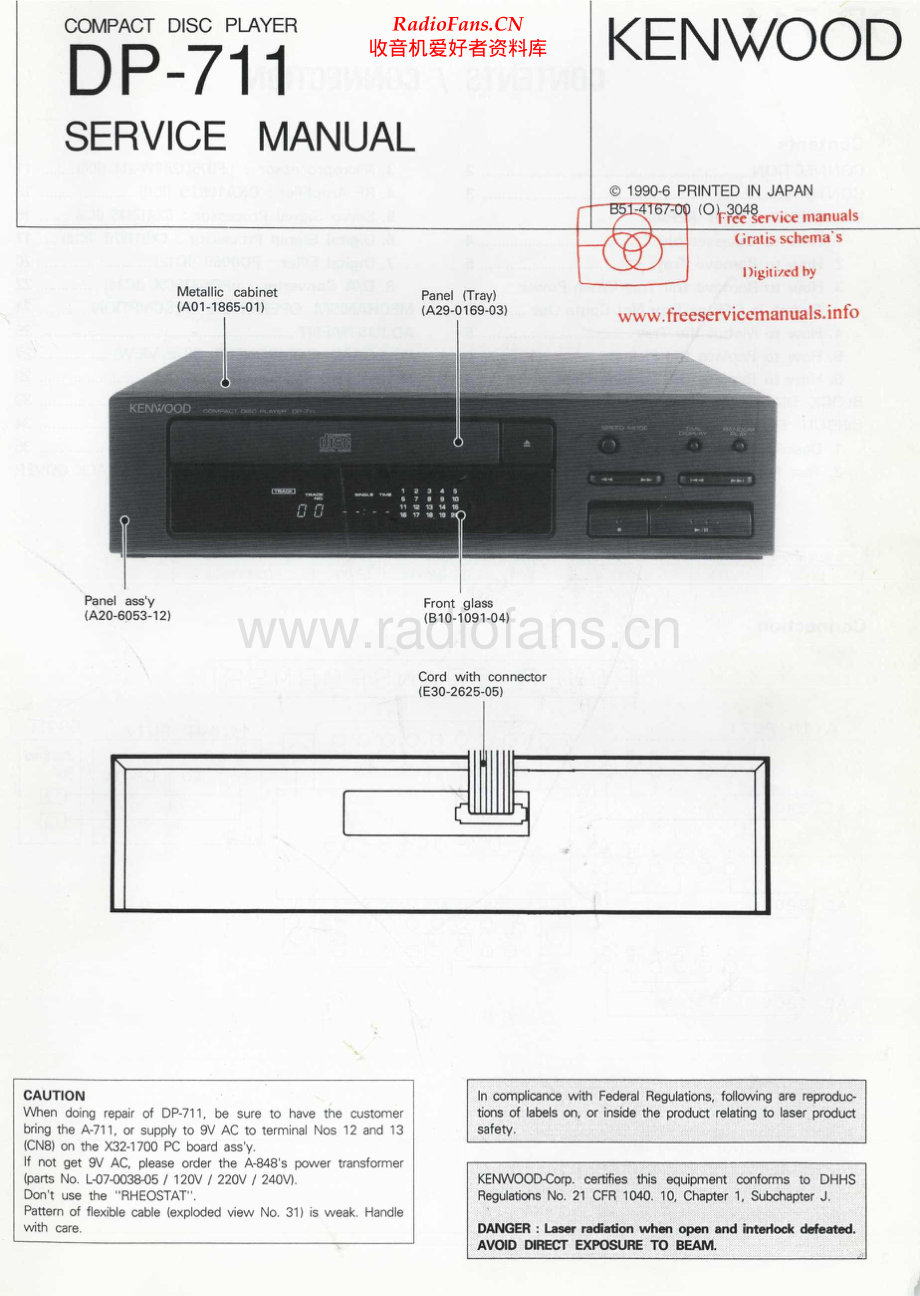 Kenwood-DP711-cd-sm 维修电路原理图.pdf_第1页