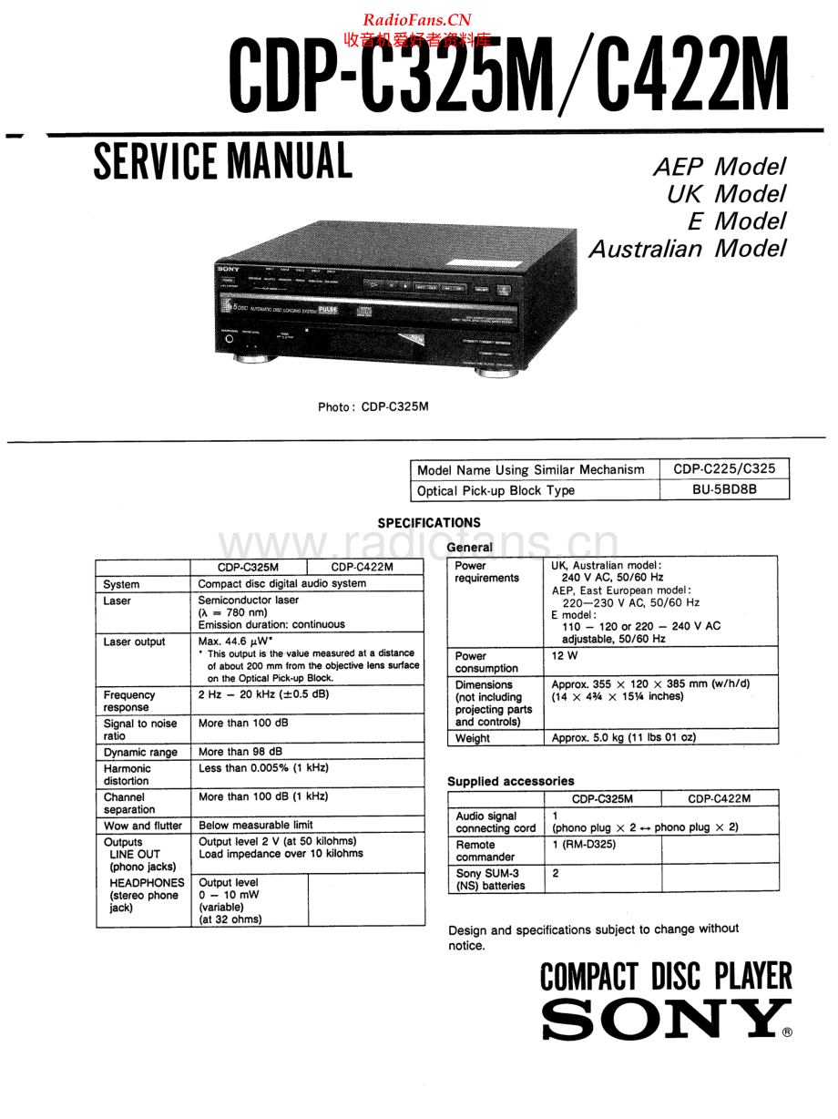 Sony-CDPC325M-cd-sm 维修电路原理图.pdf_第1页