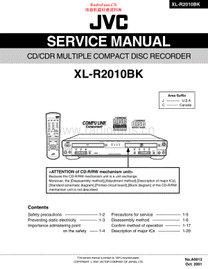 JVC-XLR2010BK-cd-sm 维修电路原理图.pdf