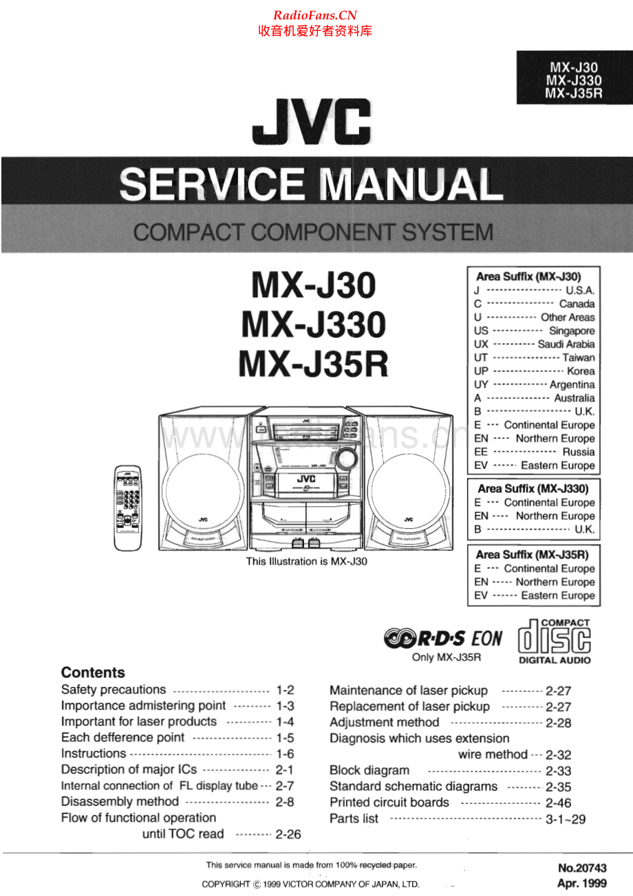JVC-MXJ35R-cs-sm 维修电路原理图.pdf_第1页