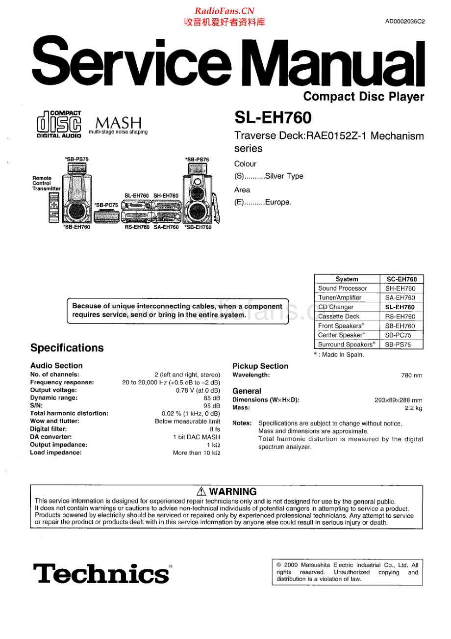 Technics-SLEH760-cd-sm 维修电路原理图.pdf_第1页