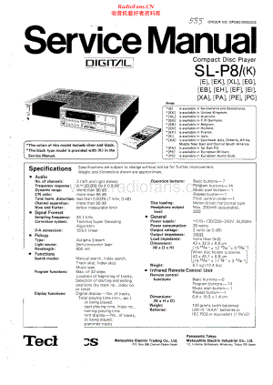 Technics-SLP8-cd-sm 维修电路原理图.pdf