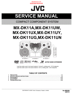 JVC-MXDK11-cs-sm 维修电路原理图.pdf