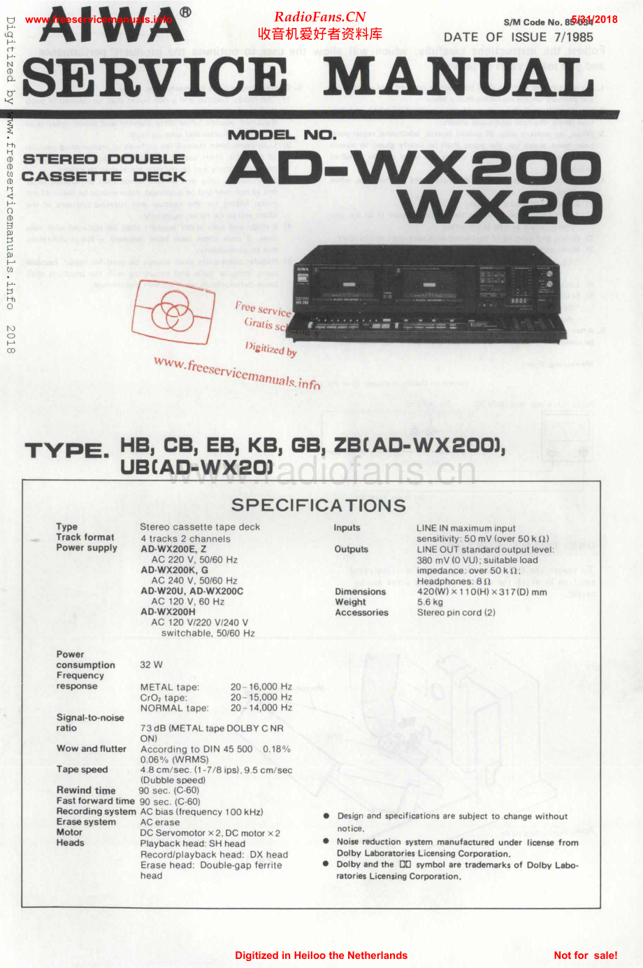 Aiwa-ADWX20-tape-sm维修电路原理图.pdf_第1页