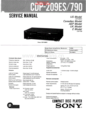 Sony-CDP790-cd-sm 维修电路原理图.pdf