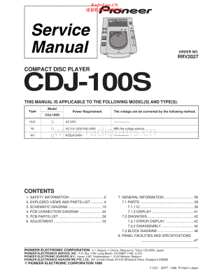 Pioneer-CDJ100S-cd-sm 维修电路原理图.pdf