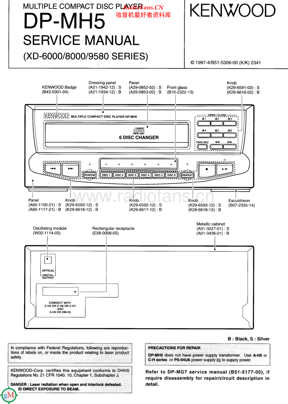 Kenwood-DPMH5-cd-sm 维修电路原理图.pdf_第1页
