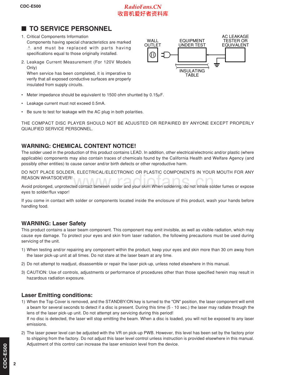 Yamaha-CRXE500-cs-sm 维修电路原理图.pdf_第2页