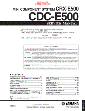 Yamaha-CRXE500-cs-sm 维修电路原理图.pdf