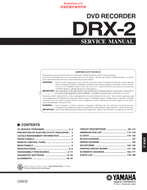 Yamaha-DRX2-dvd-sm 维修电路原理图.pdf