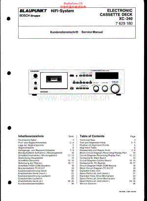 Blaupunkt-XC240-tape-sm维修电路原理图.pdf