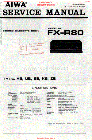 Aiwa-FXR80-tape-sm维修电路原理图.pdf