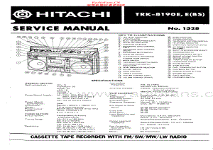 Hitachi-TRK8190E-pr-sm 维修电路原理图.pdf