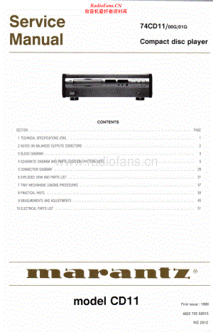 Marantz-CD11-cd-sm 维修电路原理图.pdf