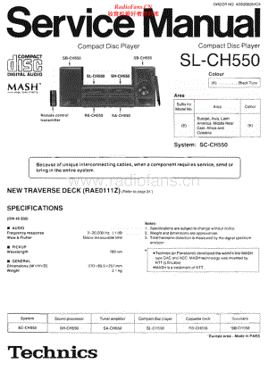 Technics-SLCH550-cd-sm 维修电路原理图.pdf