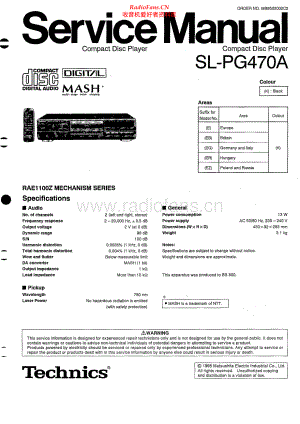 Technics-SLPG470A-cd-sm(1) 维修电路原理图.pdf
