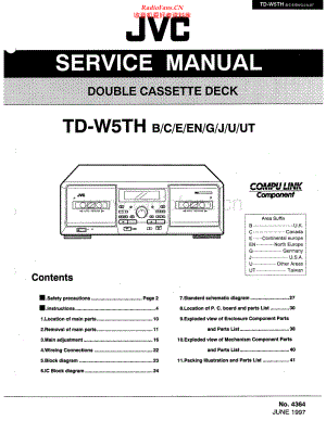 JVC-TDW5TH-tape-sm 维修电路原理图.pdf