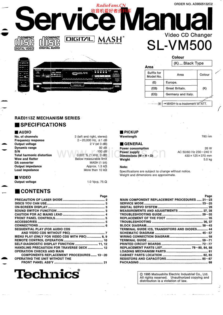 Technics-SLVM500-cd-sm(1) 维修电路原理图.pdf_第1页