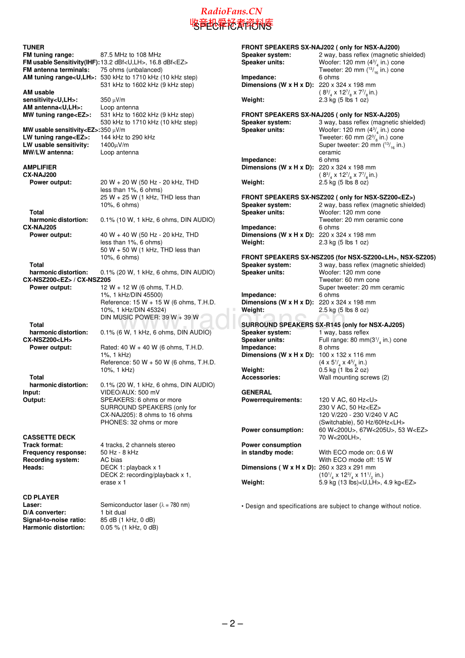 Aiwa-NSXAJ200-cs-sm维修电路原理图.pdf_第2页