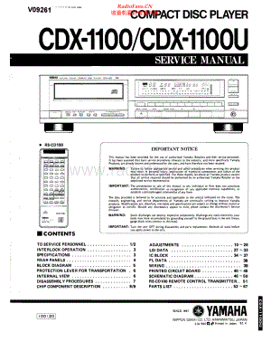 Yamaha-CDX1100-cd-sm 维修电路原理图.pdf