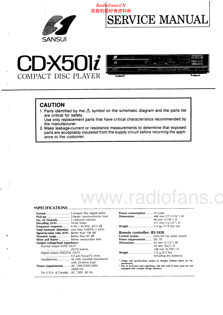 Sansui-CDX501i-cd-sm 维修电路原理图.pdf_第1页