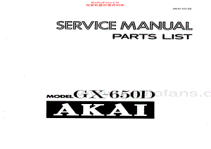 Akai-GX650D-tape-sm维修电路原理图.pdf