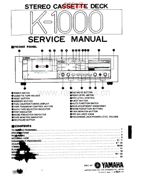 Yamaha-K1000-tape-sm 维修电路原理图.pdf