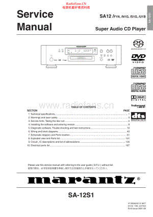 Marantz-SA12-sacd-sm 维修电路原理图.pdf