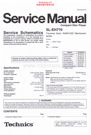 Technics-SLEH770-cd-sch 维修电路原理图.pdf
