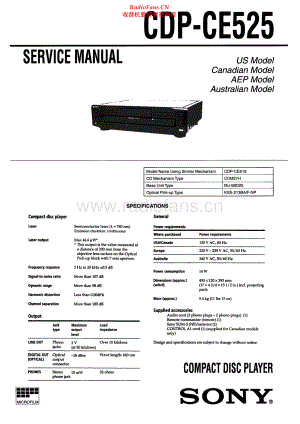Sony-CDPCE525-cd-sm 维修电路原理图.pdf