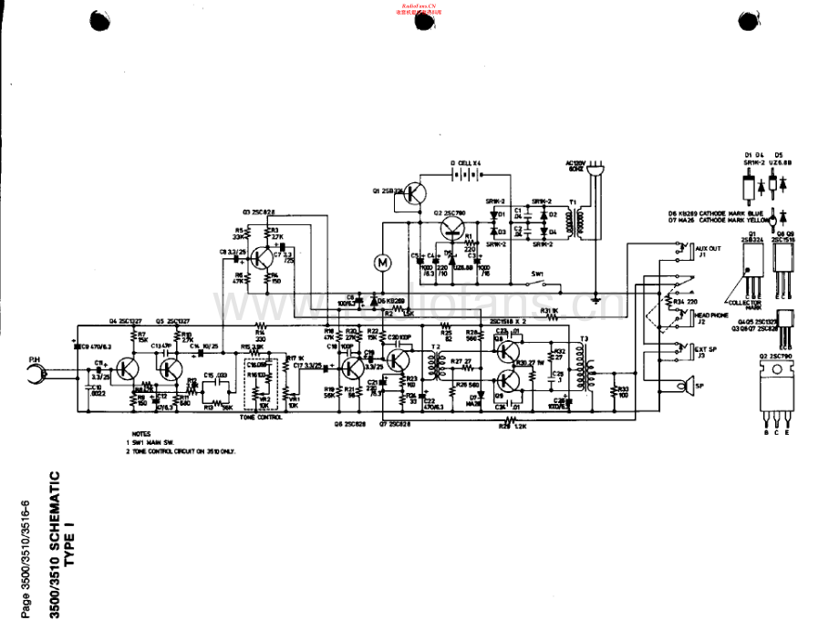Califone-3510-tape-sch维修电路原理图.pdf_第1页