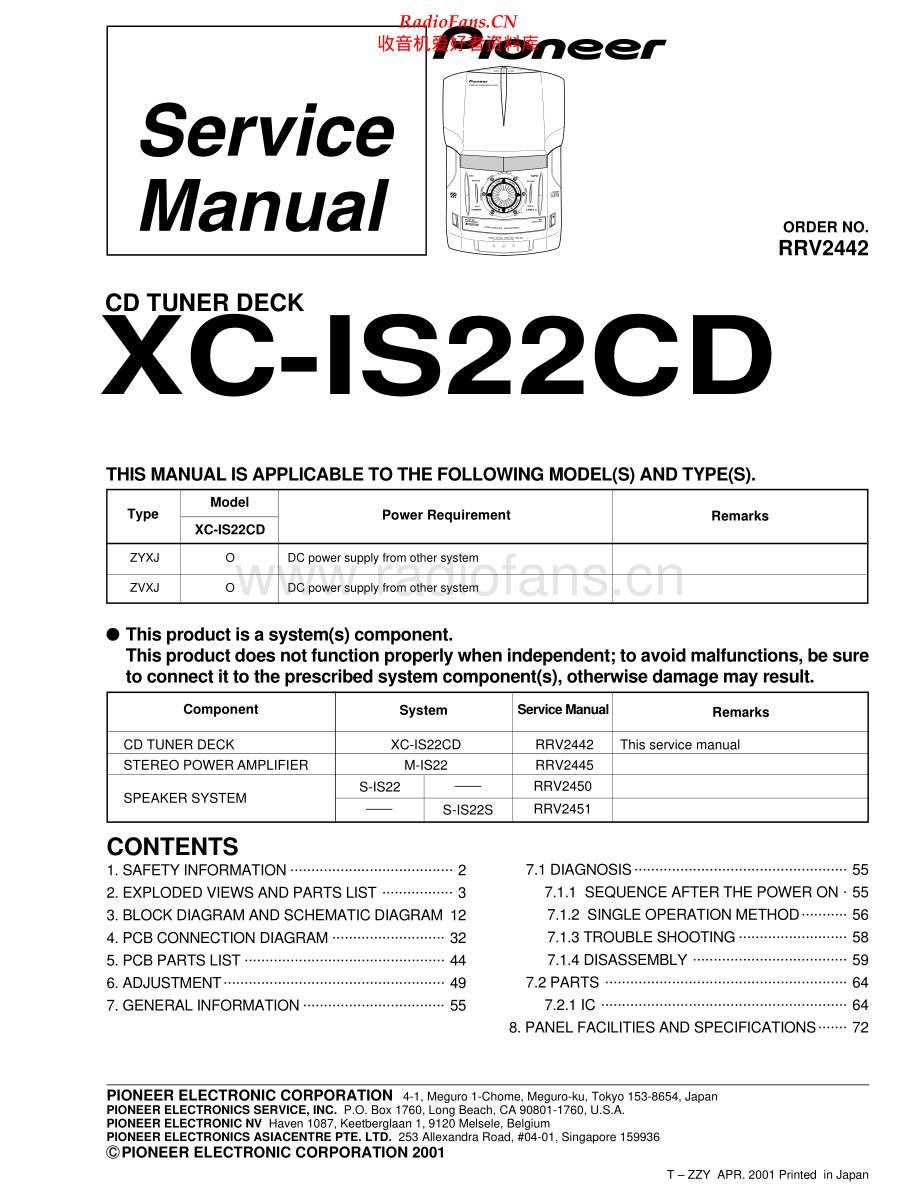 Pioneer-XCIS22-CD-cd-sm 维修电路原理图.pdf_第1页