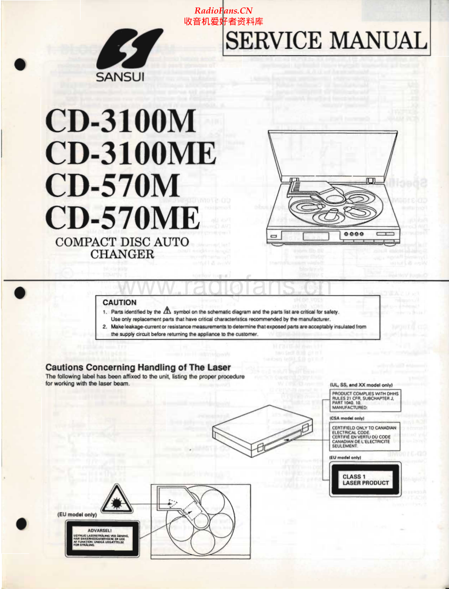 Sansui-CD3100M-cd-sm 维修电路原理图.pdf_第1页