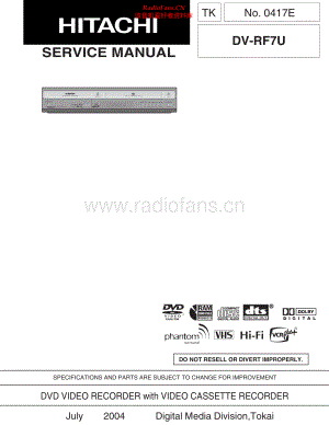 Hitachi-DVRF7U-cd-sm 维修电路原理图.pdf