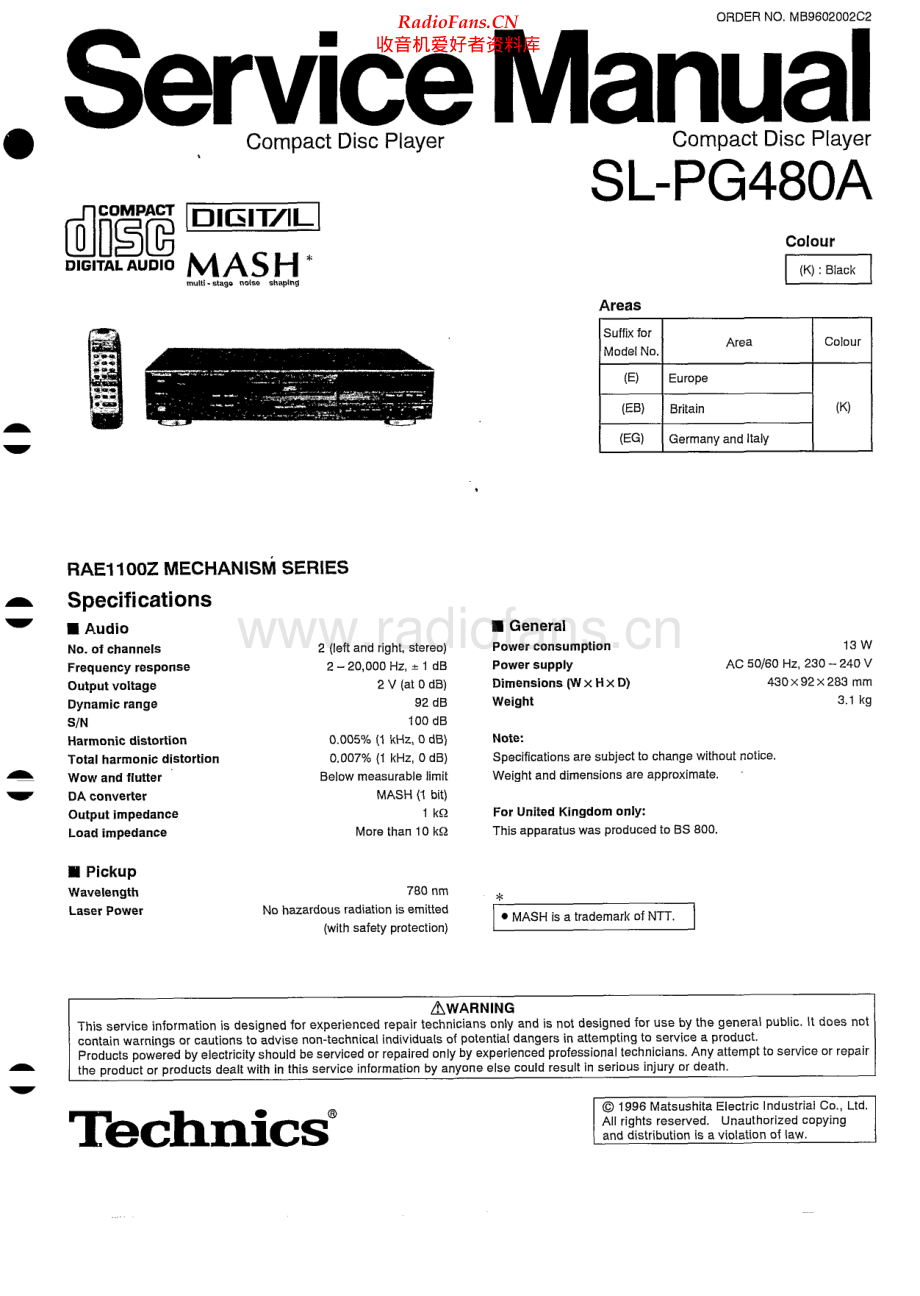 Technics-SLPG480A-cd-sm(1) 维修电路原理图.pdf_第1页